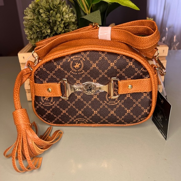 Beverly Hills Polo Cognac Tassel Crossbody bag - Picture 1 of 10